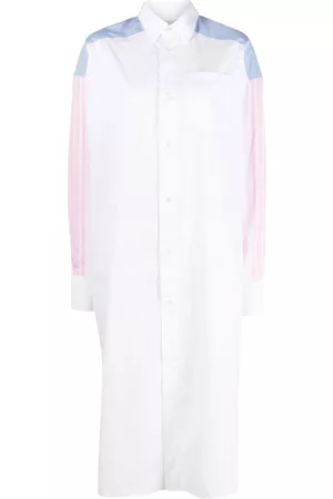 Maison Kitsuné Vestido camisero con diseño colour block