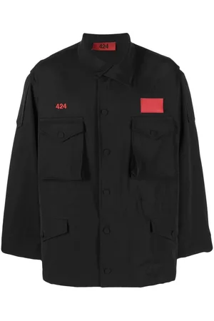 424 FAIRFAX Sobrecamisa asimétrica con parche del logo