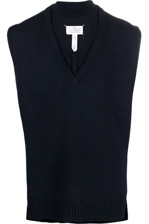 Maison Margiela Chaleco a capas con cuello en V