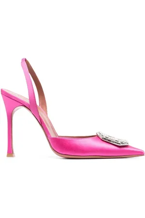 Amina Muaddi Zapatos Camelia con tacón de 105mm
