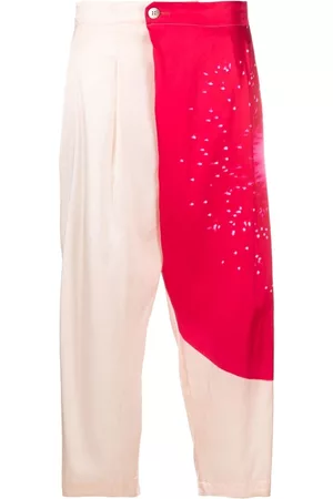PLEATS PLEASE ISSEY MIYAKE Pantalones capri con diseño colour block