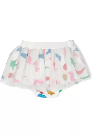 Stella McCartney Falda de tul con estampado gráfico