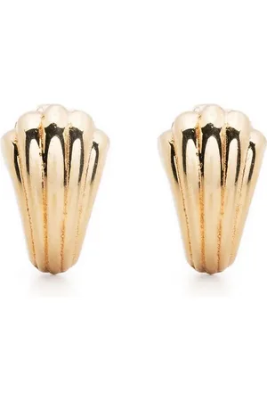 Dior Pendientes de clip con motivo de conchas pre-owned