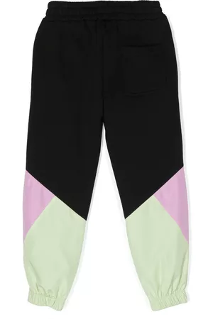 Msgm Pantalones de chándal con diseño colour block