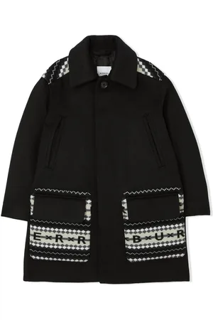 Burberry Abrigo con logo en intarsia