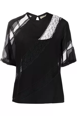 Elie saab Camiseta con panel de encaje