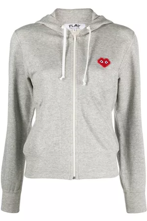 Comme des Garçons Sudadera con capucha y corazón bordado