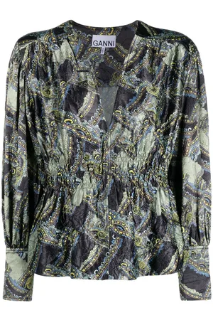 Ganni Blusa con cuello en V