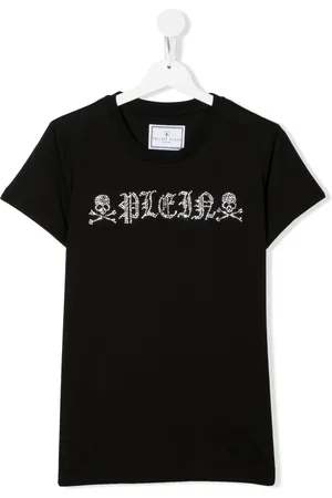 Philipp Plein Camiseta con logo y cristal
