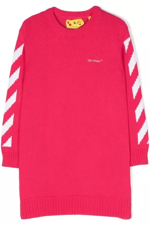 OFF-WHITE Vestido estilo camiseta con estampado Arrows