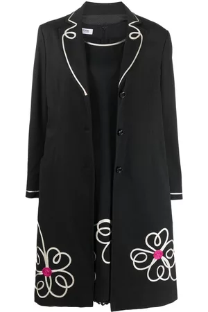 Moschino Conjunto de abrigo y vestido con motivo floral 2000