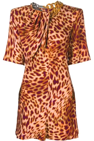 Stella McCartney Vestido corto con motivo de leopardo