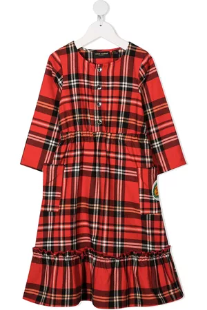 Mini Rodini Vestido de franela a cuadros