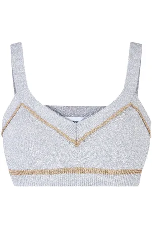 Paco rabanne Top corto con cuello en V