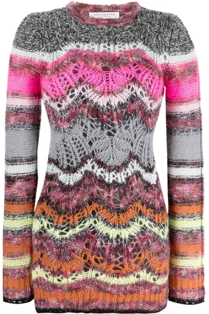 Serafini Vestido corto de punto en zigzag