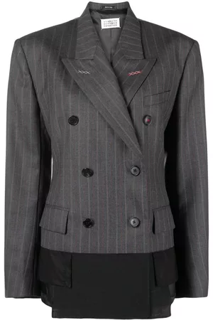 Maison Margiela Blazer Spliced a rayas diplomáticas
