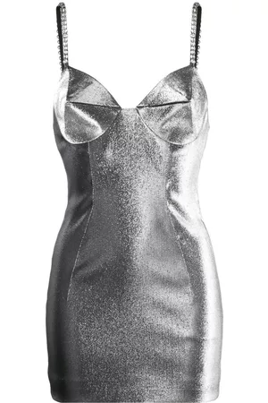 AREA Vestido corto metalizado