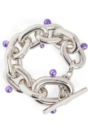 Paco rabanne Pulsera de cadena con detalle de perlas XL