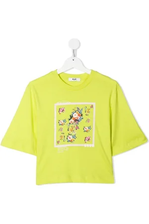 Msgm Camiseta corta con estampado floral