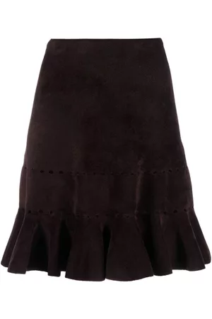 Alaïa Falda con dobladillo de volantes 2000