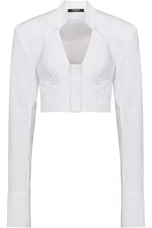 Balmain Blusa corta estilo bustier