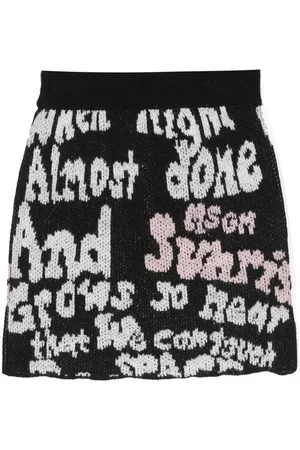 Msgm Falda midi de punto de intarsia