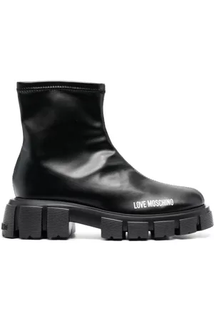 Moschino Botas con logo estampado y tacón de 50mm