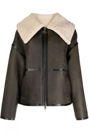 GOEN.J Chaqueta estilo piloto con forro