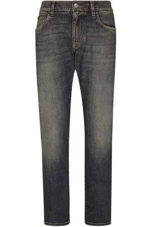 Dolce & Gabbana Vaqueros slim con aplique del logo