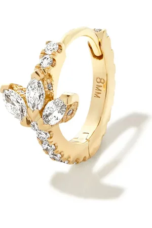 Maria Tash Pendiente de aro Lotus Eternity en oro amarillo de 18kt