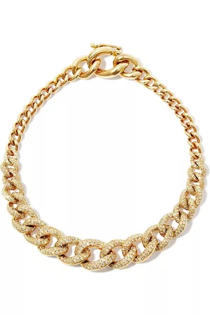 Shay Pulsera Diamond Gradual Pave Link en oro amarillo de 18kt