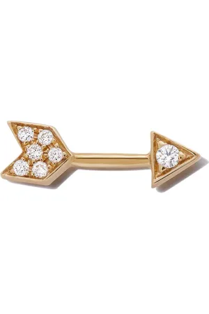 Maria Tash Pendiente Arrow en oro amarillo de 18kt con diamante