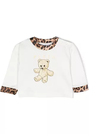 Philipp Plein Top con estampado Teddy Bear y ribete de leopardo