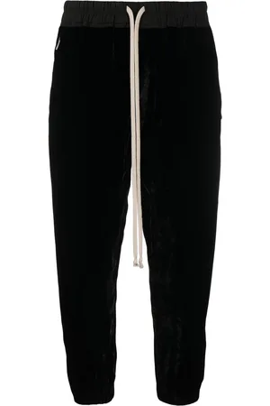 Rick Owens Pantalones de chándal capri de tiro caído