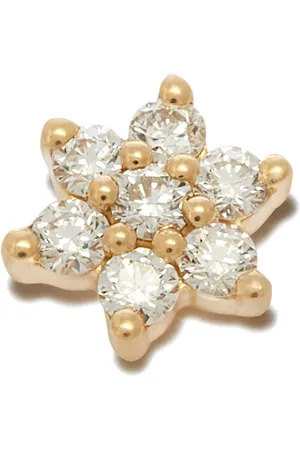 Maria Tash Pendiente Flower en oro amarillo de 18kt y diamantes