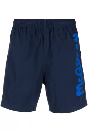 Alexander McQueen Bañador con logo estampado