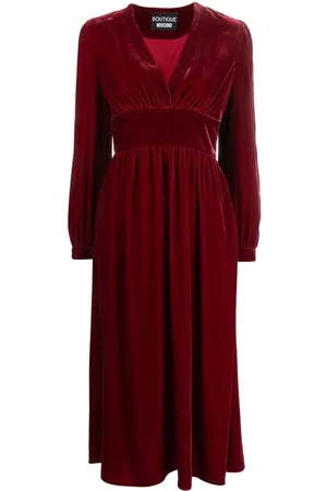 Moschino Vestido midi con cuello en V