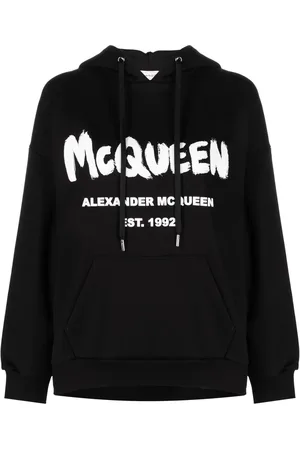 Alexander McQueen Sudadera con capucha y logo estampado