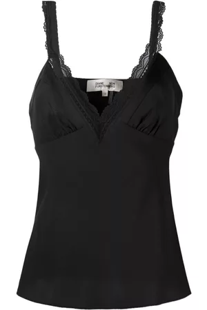 Diane von Furstenberg Chaleco con ribete de encaje