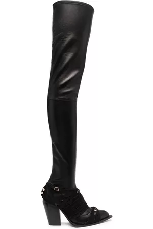HARDOT Botas altas con panel de flecos