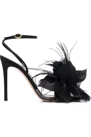 Gianvito Rossi Sandalias con detalle de plumas