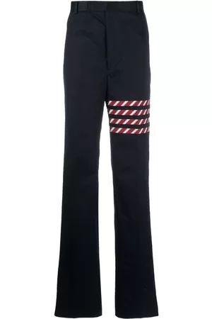 Thom Browne Pantalones rectos con motivo 4-Bar