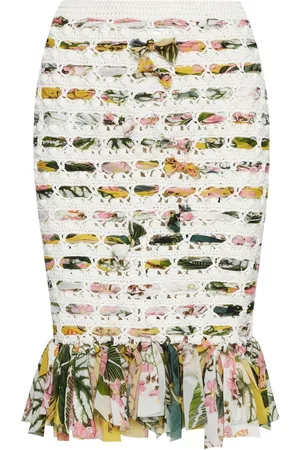 Oscar de la Renta Falda con motivo floral