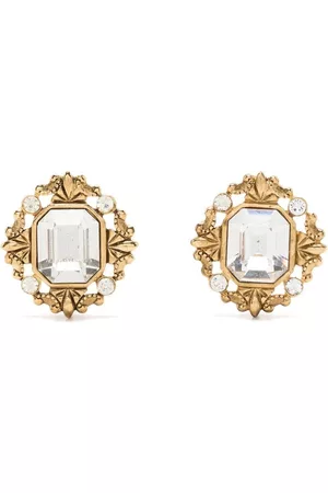 Givenchy Pendientes de clip con cristales 1990