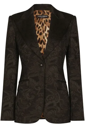 Dolce & Gabbana Blazer Turlington con motivo floral en jacquard