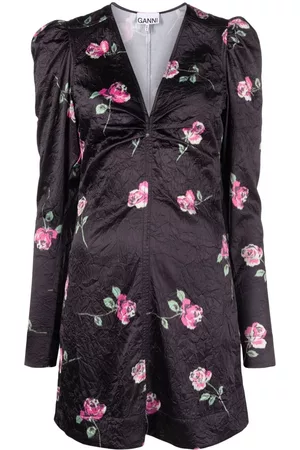 Ganni Vestido corto con cuello en V