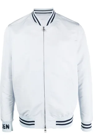 Alexander McQueen Chaqueta bomber con logo estampado