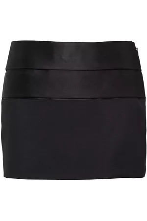 Prada Minifalda a paneles con logo triangular