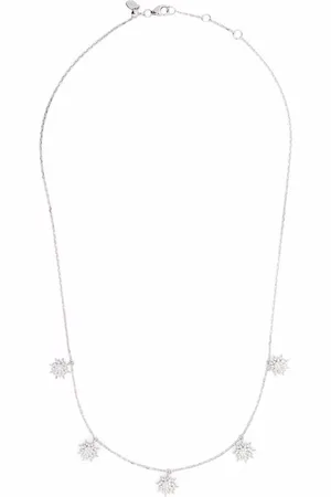 DJULA Collar de cadena Soleil en oro blanco de 18 ct con diamantes