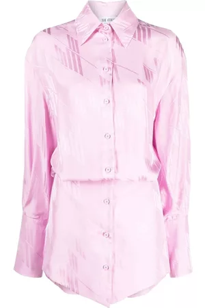 The Attico Vestido camisero con efecto satinado